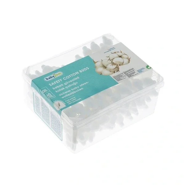 Babyjem Cotton Swabs for Babies - Safe 60 Disposable Sticks