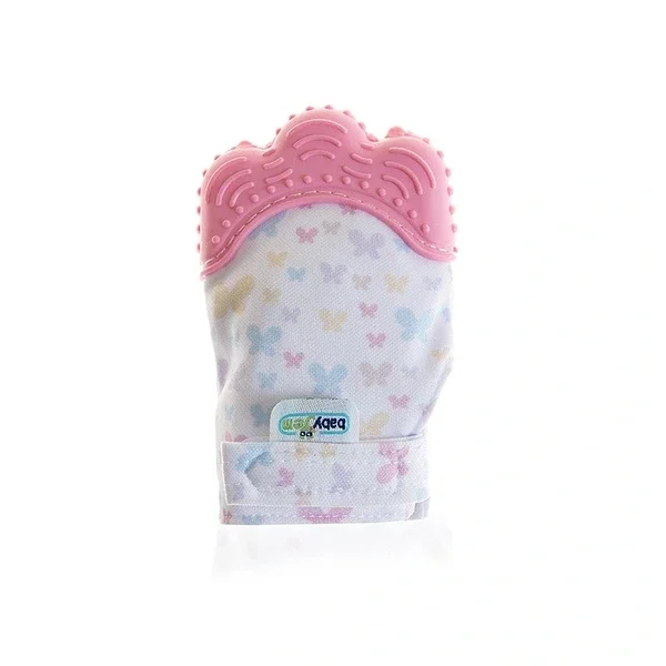 Babyjem Pink Teething Glove for Comfort & Relief