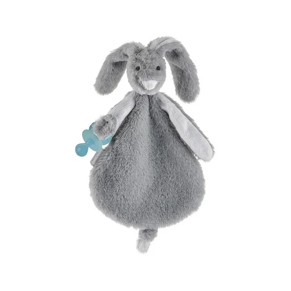 Babyjem Gray Rabbit Sleeping Buddy & Pacifier Holder Toy