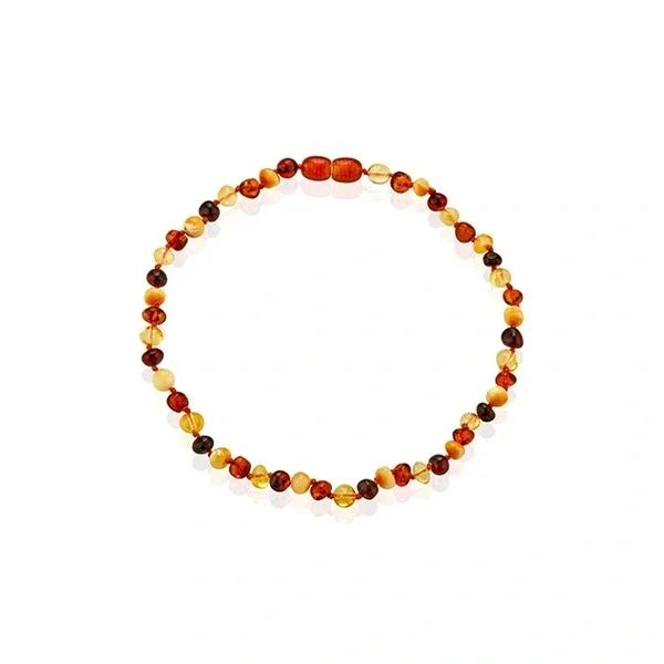 Babyjem Multicolor Amber Teething Necklace for Babies