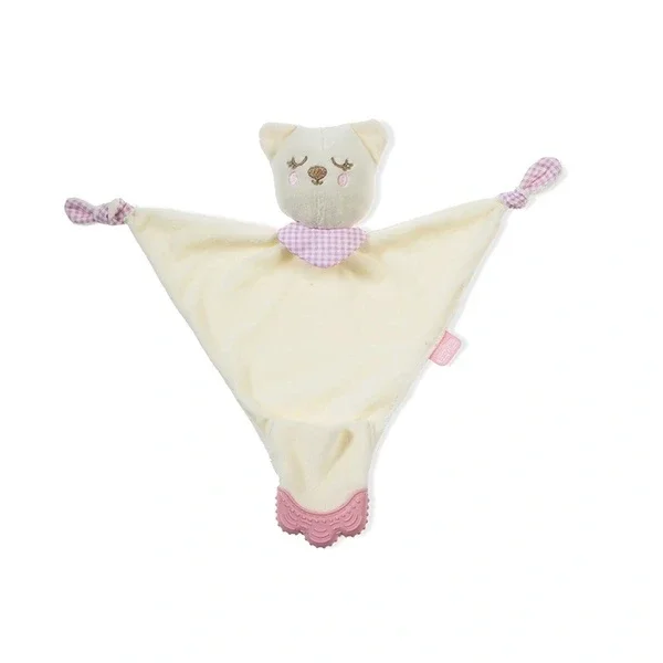 Babyjem Teddy Bear Sleep Buddy & Teether - Pink, 0-18m