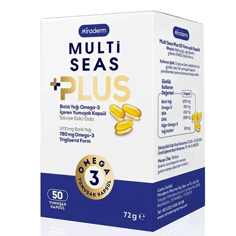 Miraderm Multi Seas Plus Fish Oil Omega 3 50 softgels