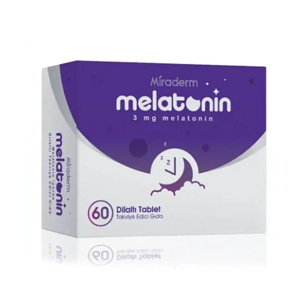 Miraderm Melatonin 3 mg Sublingual Tablets - 60 Count
