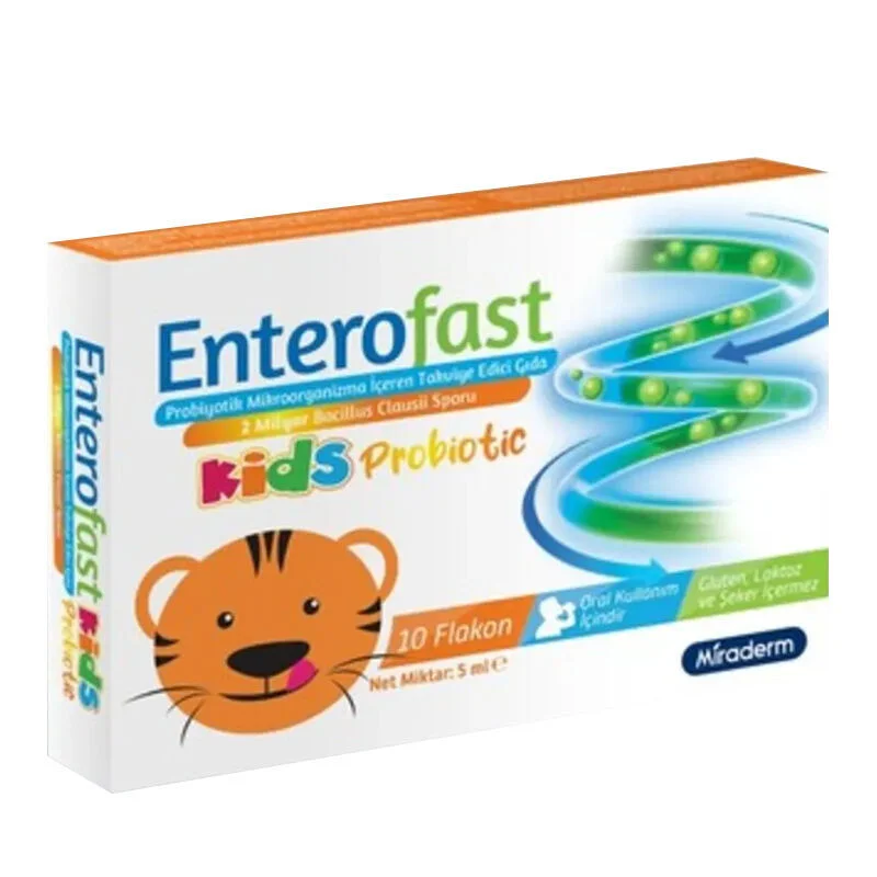 Miraderm Enterofast Kids Probiotic Food Supplement 10 vials