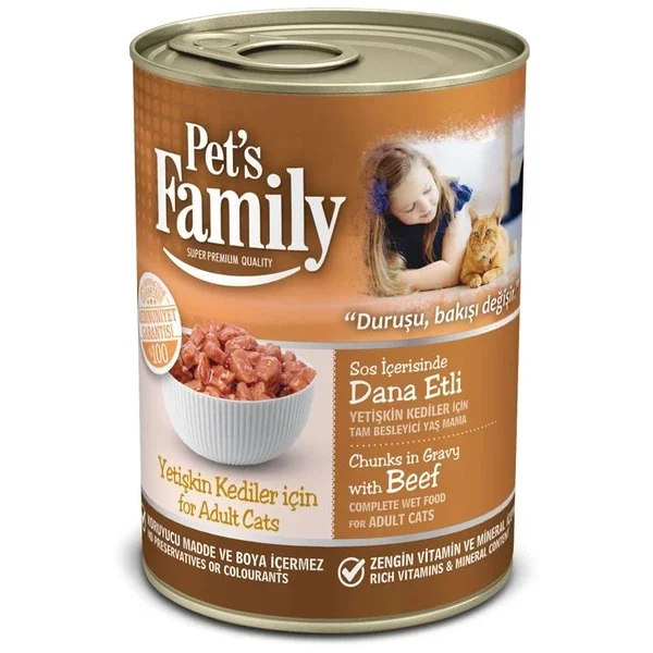 Pet's Family Beef Cat Canned Food 400 gr