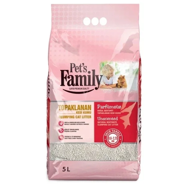 Pet's Family Natural Fine Bentonite Cat Litter 5 l