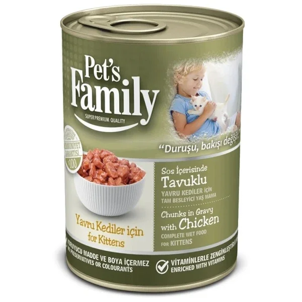 Pet's Family Chicken Kitten Canned Food 400 gr