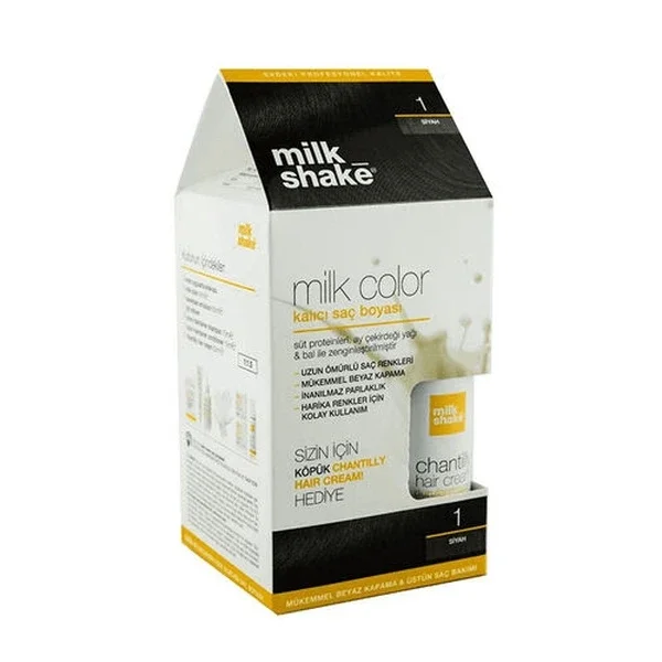 Milk Shake Milk Color Permanent Hair Dye 1 - Black - Foam Gift