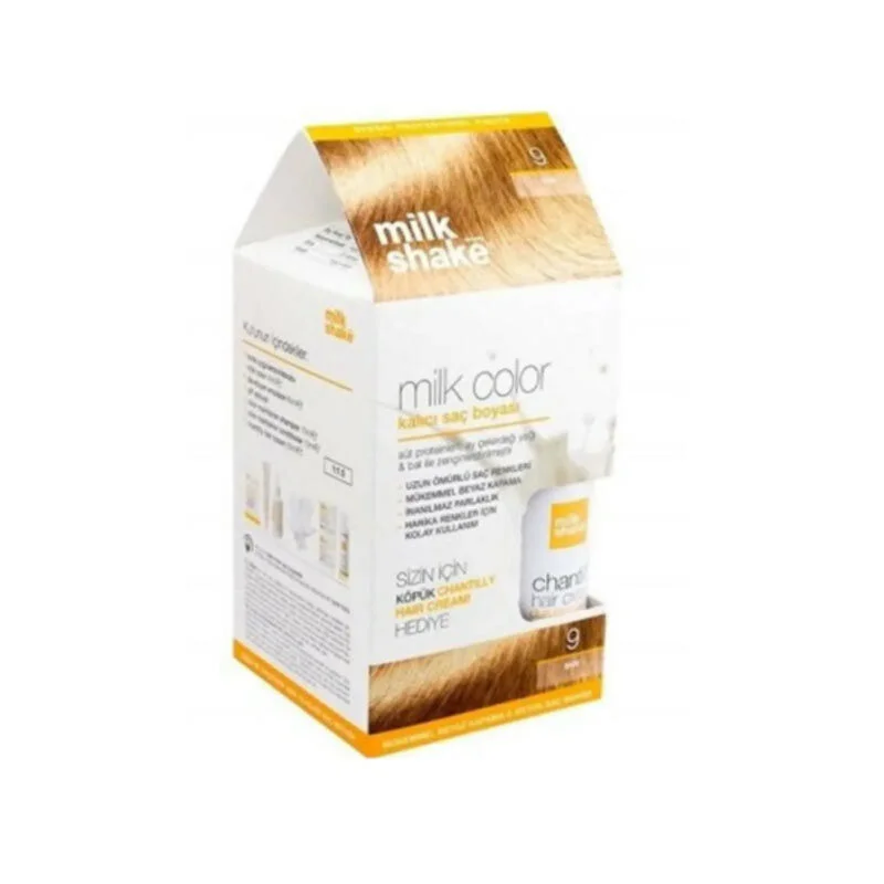 Milk Shake Milk Color Permanent Hair Dye 9 - Yellow - Foam Gift