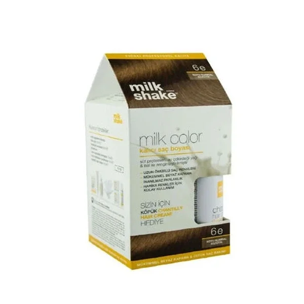 Milk Shake Milk Color Permanent Hair Dye 6 e - Dark Blonde Exotic - Foam Gift