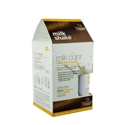Milk Shake Milk Color Permanent Hair Dye 7 e - Medium Blonde Exotic - Foam Gift