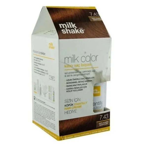 Milk Shake Milk Color Permanent Hair Dye 7.43 - Foam Gift