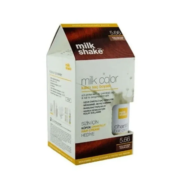 Milk Shake Milk Color Permanent Hair Dye 5.66 intense Red - Foam Gift