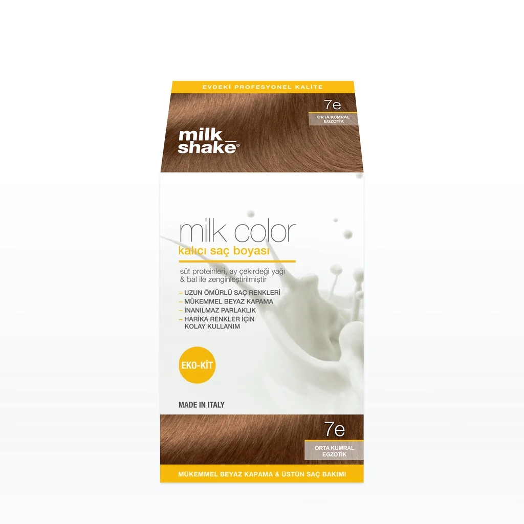 Milk Shake Milk Color Permanent Hair Dye 7 e - Medium Blonde Exotic - Eco Kit