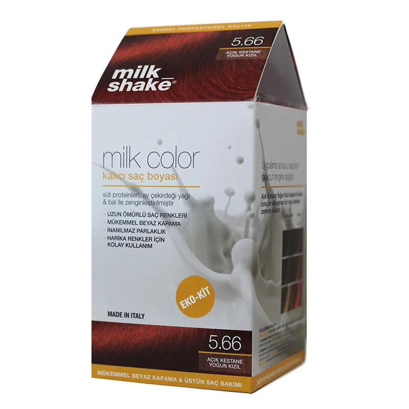 Milk Shake Milchfarbe 5.66 Hellkastanienrot Haarfarbe ECO Kit