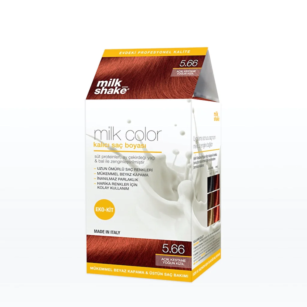 Milk Shake Milchfarbe 5.66 Hellkastanienrot Haarfarbe ECO Kit