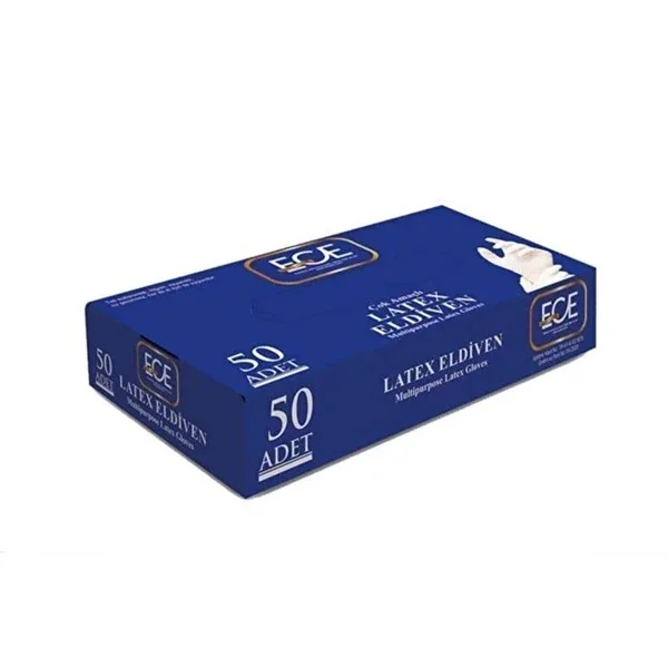 Ece Powdered Gloves Latex L 50 pcs