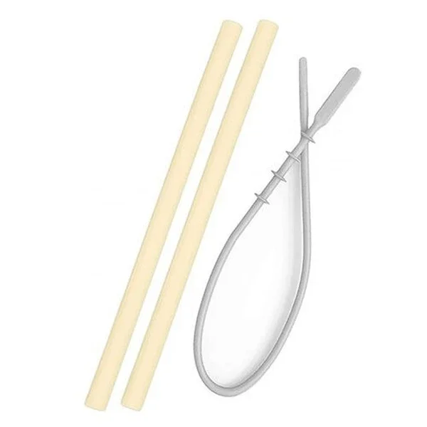 Oioi Silicone Straw With Cleaning Brush 2 liters 6 months+ Yellow
