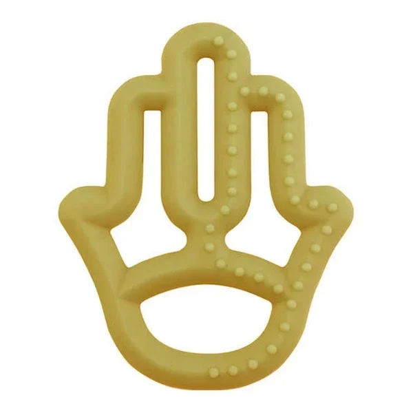 Oioi Mother's Hand Silicone Teether 3 month+ Yellow