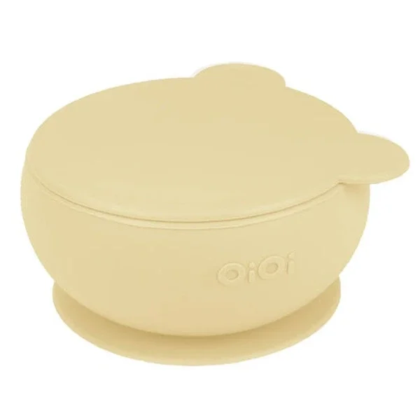 Oioi Silicone Bowl With Lid 6 months+ Mellow Yellow