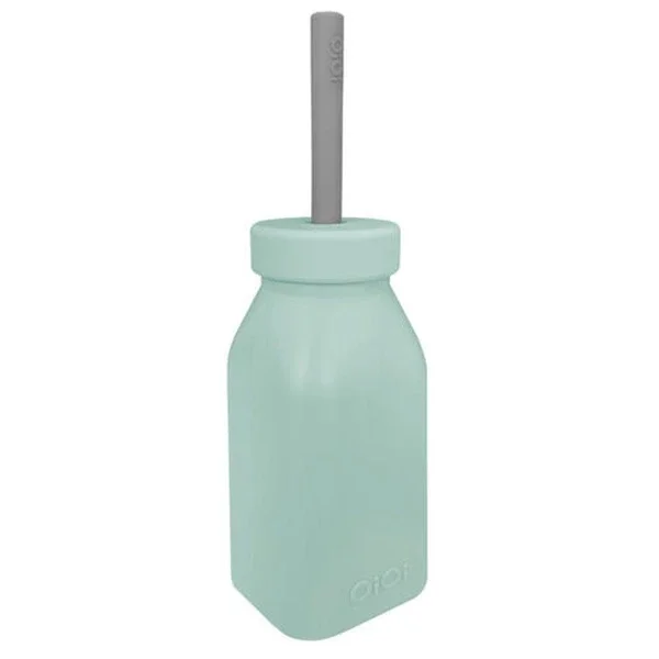 Oioi Bottle + Straw 6 months+ River Green Powder Gray