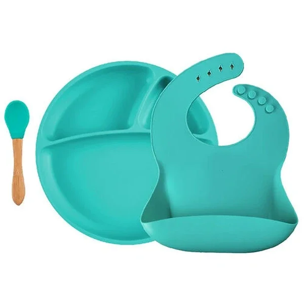 Oioi Nutrition Set Plate Blw Set 2 - Aqua Green