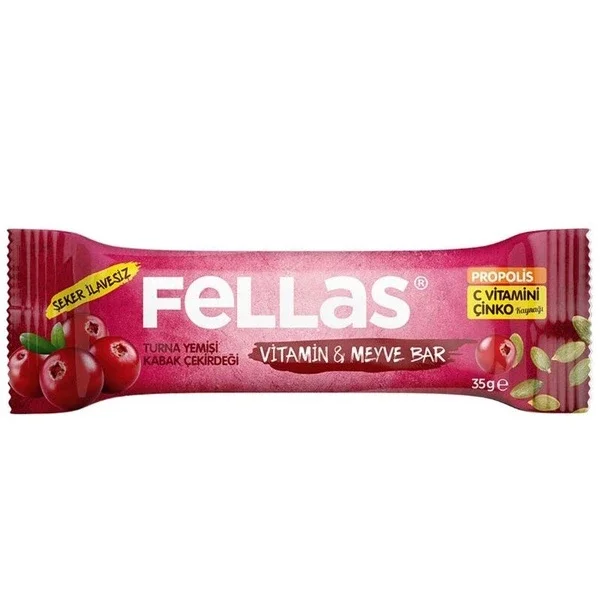 Fellas Vitamin And Fruit Bar - Cranberry And Pumpkin Seed 35 gr