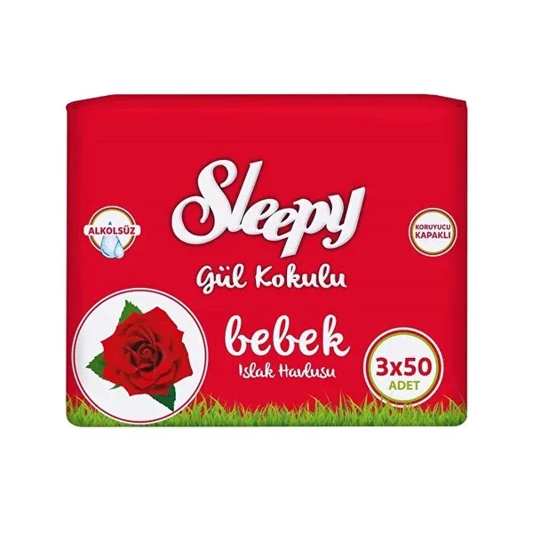 Sleepy Baby Wet Towel - 3 Pack of 50 Floral Scented Towels