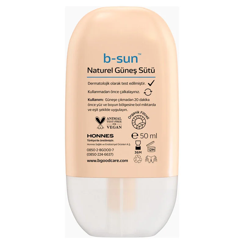 b-good b-sun LSF 50 Tönende Natürliche Sonnenmilch - 50ml