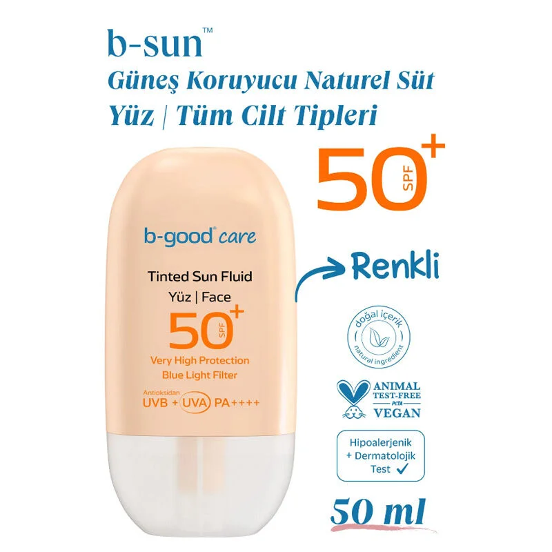 b-good b-sun LSF 50 Tönende Natürliche Sonnenmilch - 50ml