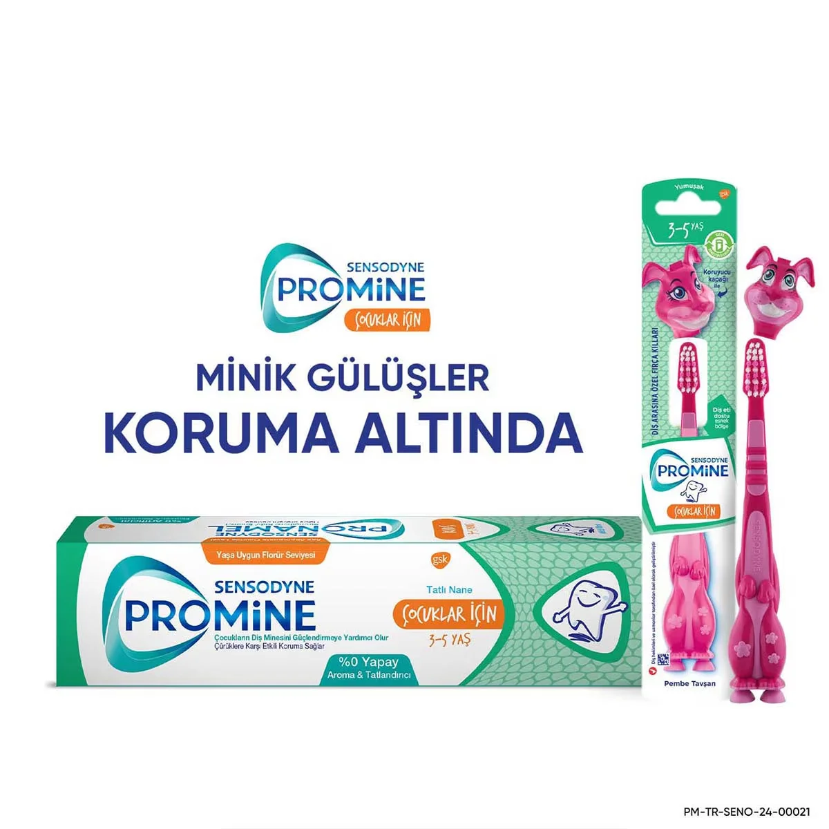 Зубная щетка Sensodyne Promine для детей мягкая - розовый кролик