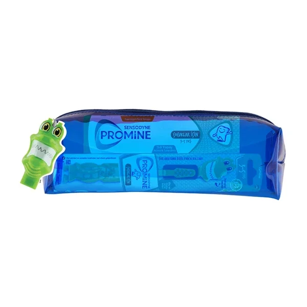 Sensodyne Promine Kids 3-5 toothpaste + Crocodile Toothbrush Bag Set