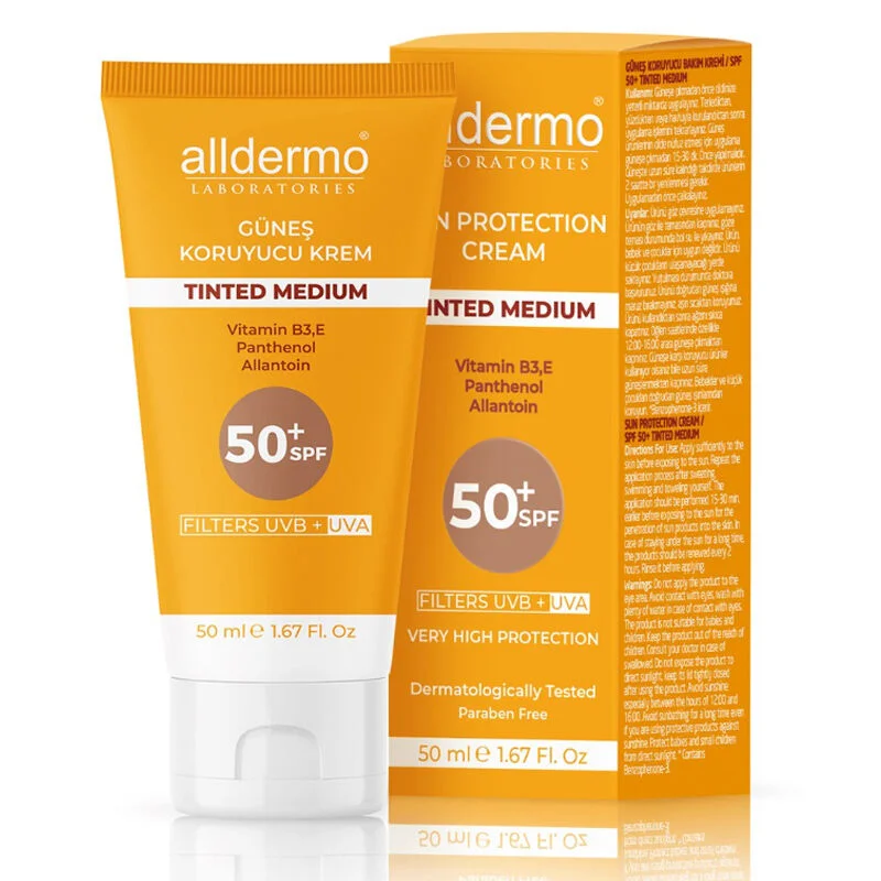 Alldermo Moisturizing Tinted Sunscreen Spf50+ 50 ml | Tinted Medium