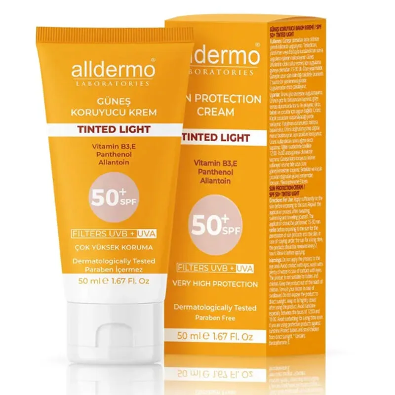 Alldermo Sunscreen Cream Spf50+ 50 ml | Tinted Light