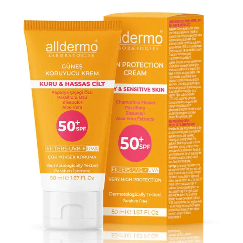Alldermo Spf50+ Sunscreen Cream Tube 50 ml
