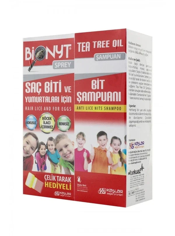 Kaslar Bionyt Läusespray & Teebaumöl Shampoo Set 200ml