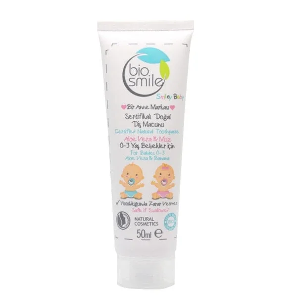 Biosmile Organic Toothpaste Aloe Vera & Banana Flavored 0-3 years 50 ml