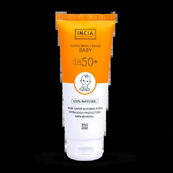 Incia 100% Natural Sunscreen For Baby Spf50 100 ml