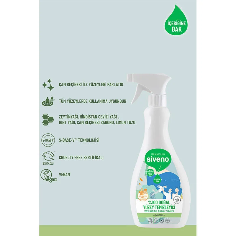 Siveno Eco-Friendly Natural Surface Cleaner 500ml - Non-Toxic