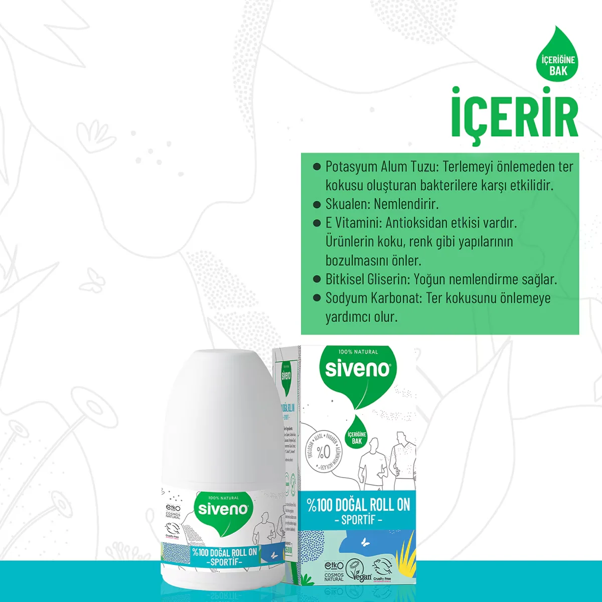 Siveno Natural Sportive Roll-on 50 ml
