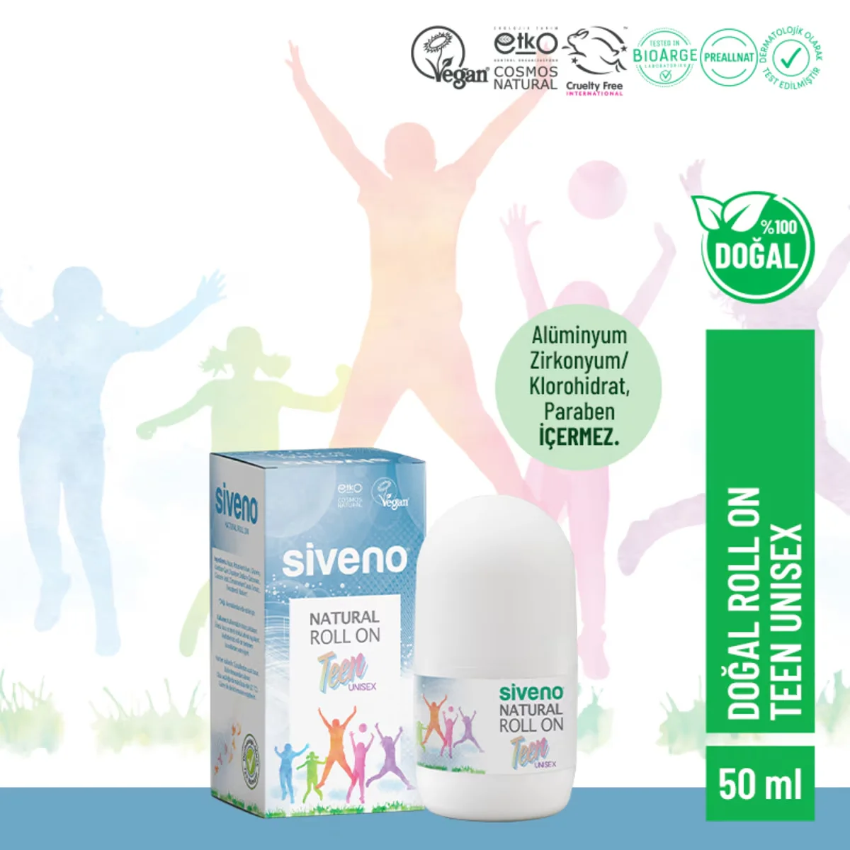 Siveno Natürlicher Roll-On Deodorant für Teens Unisex 50 ml