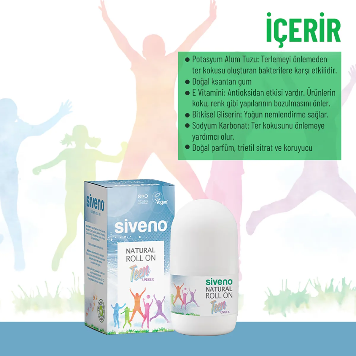 Siveno Natürlicher Roll-On Deodorant für Teens Unisex 50 ml