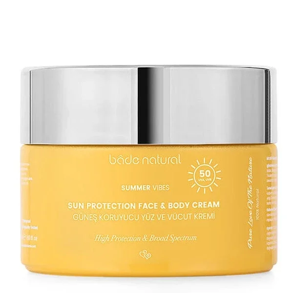 Bade Natural Sunscreen Cream SPF 50 for Face & Body, 50ml