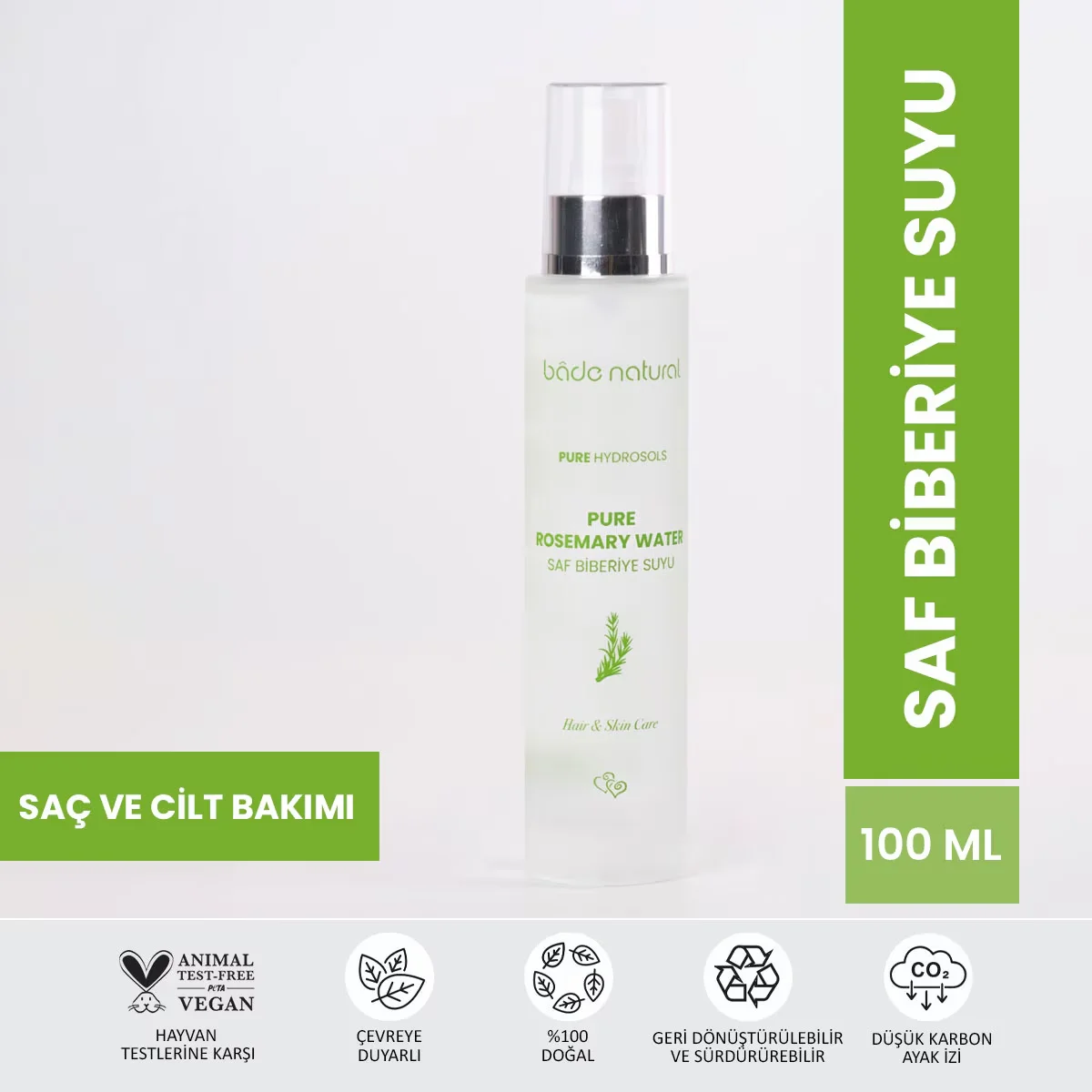 Bade Natural Rosemary Water Hair Tonic for Growth &amp; Vitality 100ml