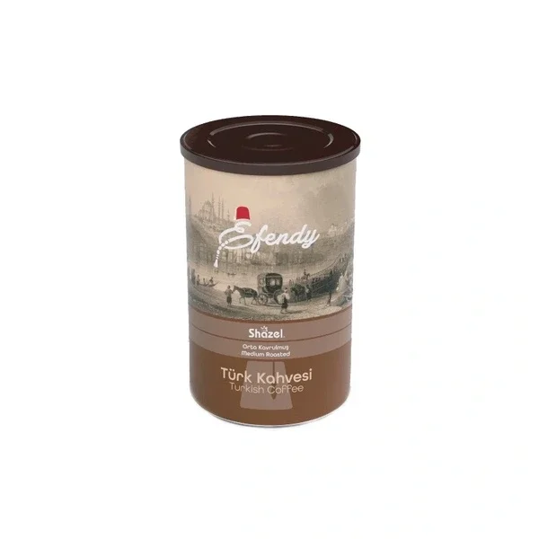 Shazel Efendy Traditional Medium Roast Turkish Coffee 250 gr (cylinder Box)