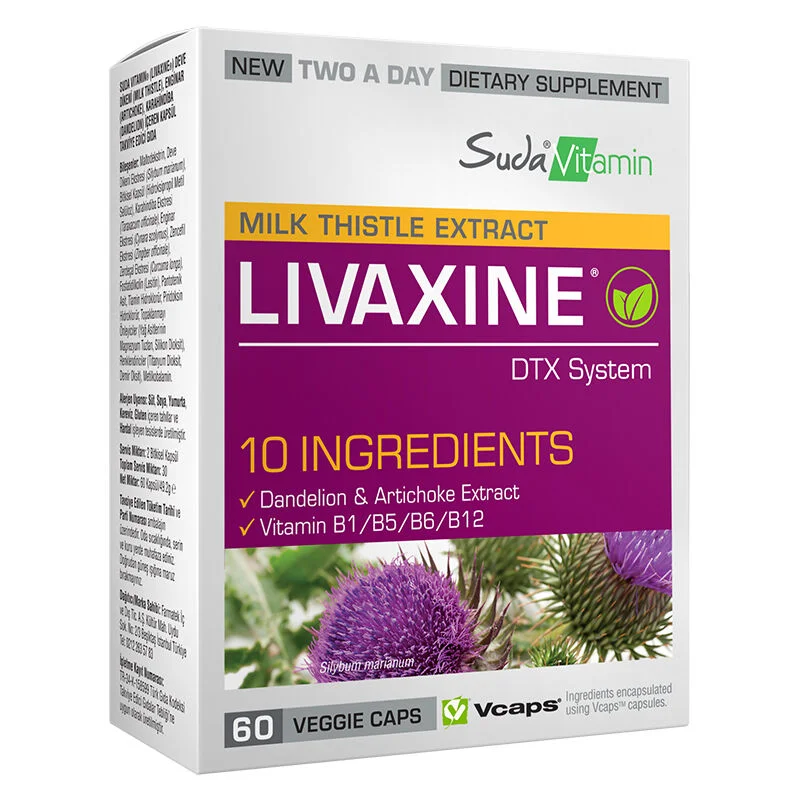 Suda Vitamin Milk Thistle Extract Livaxine 60 capsules