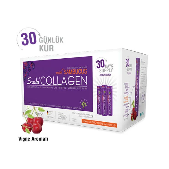 Suda Collagen Sambucus Kirsche Nahrungsergänzung 30x40ml