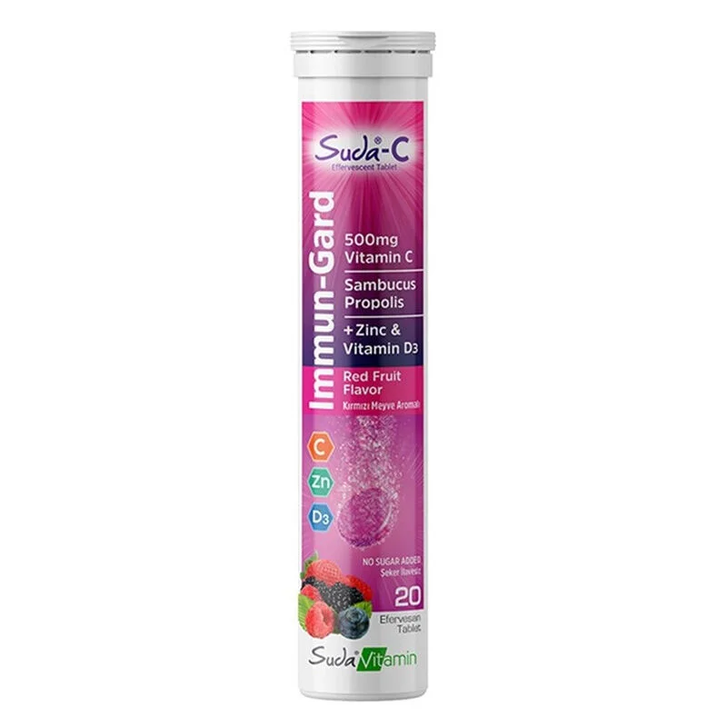 Suda-C Immun Gard Brausetabletten - Rote Früchte, 20 Stück