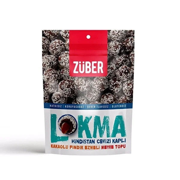 Zuber Coconut Coated Fruit Ball Bite 96 gr