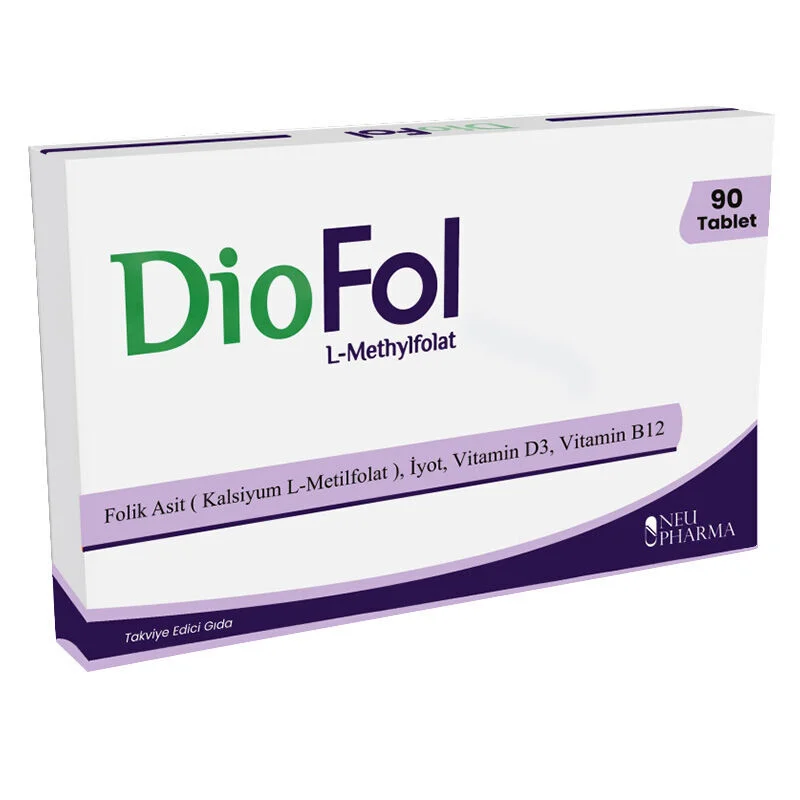 Neu Pharma Diofol Folic Acid - Vitamin D3 containing Supplementary Food 90 tablets